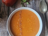 Soupe tomates–vermicelles de fin d’été