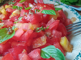 Tartare tomate et pastèque façon Laurent Mariotte