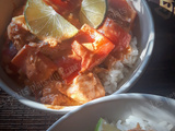 Wok de poisson au curry rouge façon Thaï