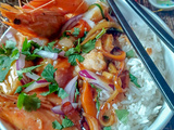 Wok de poisson et crevettes en sauce aigre-douce (Sweet and Sour Fish and Shrimp Stir-fry)