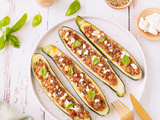 Courgettes farcies à la viande hachée et au chorizo