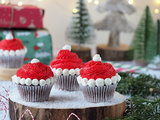 Cupcakes bonnet de Père Noël