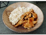 Aiguillettes de poulet accompagnées de riz Riz long grain jasmin cuit à la façon pilaf