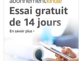 Offre d'essai gratuit pendant 14 jours à Kindle