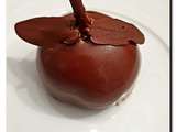 Pomme d'amour chocolat vanille et insert framboise