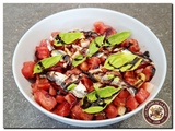 Salade tomate, pastèque, anchois et conté