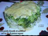 Mini gratin brocolis & cabillaud sur lit de pomme vapeur