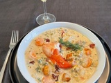 Chaudrée de fruits de mer au bacon