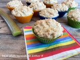 Muffins à la rhubarbe et son crumble