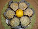 Muffins au citron, pavot et chocolat blanc