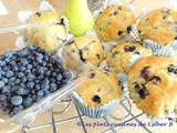 Muffins aux bleuets et à la poire