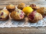 Muffins aux framboises, yogourt et citron