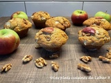 Muffins aux pommes, cassonade et noix