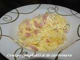 Courge spaghetti a la carbonara