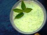Soupe glacée de concombre/menthe/feta