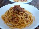 Spaghettis à la saucisse, façon Antoinette