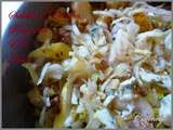 Salade d'endives (chicons) roquefort poires et noix