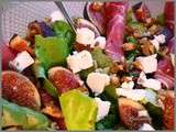 Salade délicieuse aux figues fraiches