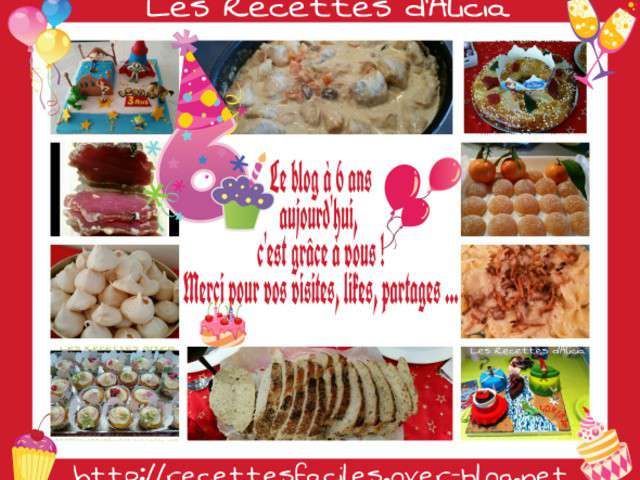 Recettes d'Anniversaire de Les recettes d'Alicia