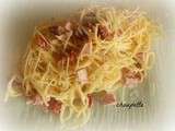Spaghettis au chorizo et jambon