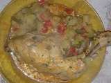 Cuisse de poulet et légumes au mascarpone