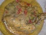 Cuisse de poulet et légumes aux mascarpone