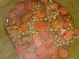 Ragoût de carottes et petits pois