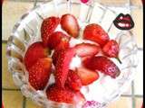 Petites verrines de fraises au mascarpone