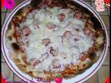 Pizza knacki - jambon et lardons