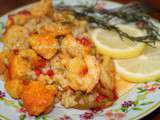 Espagnole : Paella au poisson ou  Seafood Paella / paella demarisco 