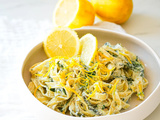 Pâtes au citron, épinards & ricotta