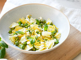 Ravioles aux petits pois et fromage de chèvre