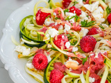 Salade de courgettes aux framboises & feta
