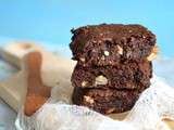 Brownies ultra-gourmands chocolat, noix de coco & noix { Sans lactose & sans gluten }