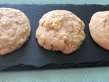 Jumbo biscuits moelleux à la crème fraîche, aux pommes et à la vanille sans gluten