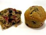 Muffins flocons d’avoine et fruits rouges