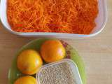 Carottes râpées à la vinaigrette d' oranges