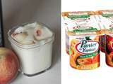 Comparaison yaourt aux pêches maison / Panier de Yoplait