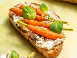 Tartines aux baby carottes – idéales pour l’apéro