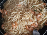 Spaghetti ail & crevettes
