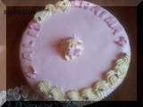 Gâteau anniversaire  rose-papillon 