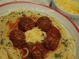 Spaghetti bolognaise aux boulettes de viande