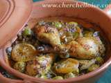 Tadjine de poulet aux olives à la chermoula دجاج محمر بالشرمولة
