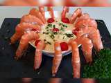 Assiette de crevettes roses et son aïoli mousseux, au companion, thermomix ou sans robots