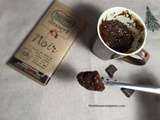 Mugcake fondant ou coulant chocolat noix de coco recette express et cuisson micro ondes 1min30