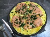 Omelette au saumon et au boursin