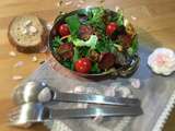 Salade de ravioles poêlées et chorizo