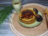 Pancakes sans gluten au miel et au thé matcha