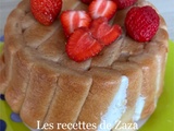 Charlotte vanillée aux fraises du jardin