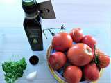  Gratin  de tomates , riz et chair à saucisses à l'huile d'olive Zayti  Les trésors du Maroc 